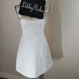 Tibi NWT white jacquard astor empire waist 4